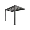 Aanleunende pergola IZEDA - 300 cmx300 cmx200 cm - Antracietgrijs Kunststof