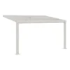 Aanleunende pergola IZEDA - 400 cmx298 cmx200 cm - Wit Kunststof Metaal
