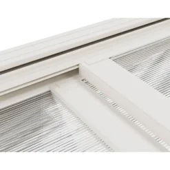 Aanleunende pergola IZEDA - 400 cmx298 cmx200 cm - Wit Kunststof Metaal