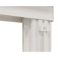 Aanleunende pergola IZEDA - 400 cmx298 cmx200 cm - Wit Kunststof Metaal