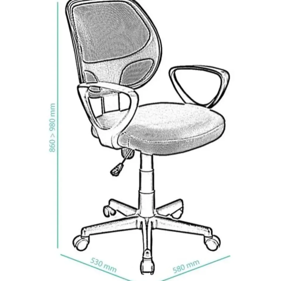 ACAZA Bureaustoel Buritos - Solide, Verstelbaar en Ergonomisch - Zwart