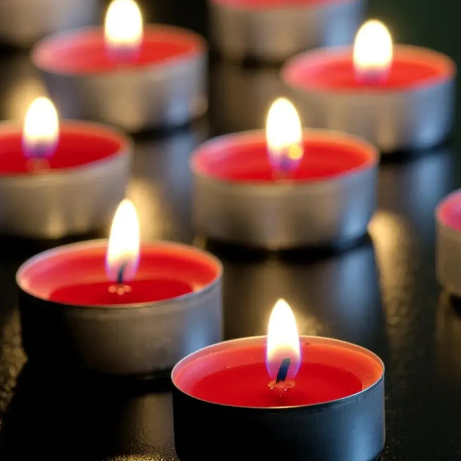 Acorde theelichtjes - appel/kaneel geur - 30x - rood - 3 uur