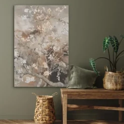 Akoestisch Schilderij 70x100 cm Amandelbloesem - Kunst - Van Gogh - Beige -