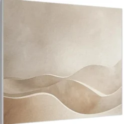 Akoestisch Schilderij 100x70 cm Beige - Natuur - Abstract - Modern