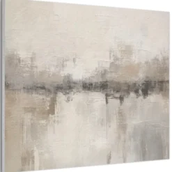 Akoestisch Schilderij 100x70 cm Moderne kunst - Abstract - Beige