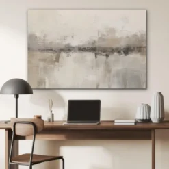 Akoestisch Schilderij 100x70 cm Moderne kunst - Abstract - Beige