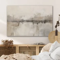 Akoestisch Schilderij 100x70 cm Moderne kunst - Abstract - Beige