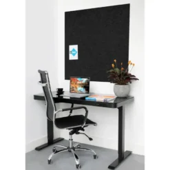 Akoestisch wandpaneel PET-vilt - 100x100 cm - Zwart