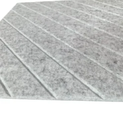Akoestisch wandpaneel - 5 stuks - 60x60cm - Lijnmotief Grijs