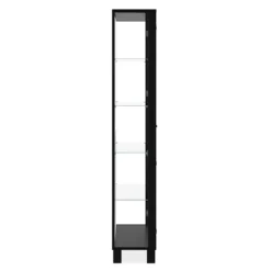 ALBI Vitrinekast met 2 deuren - Zwart - 33x62x189 cm