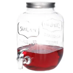 Alessandro Drankdispenser Pina met kraantje - 3,8L - glas - 25 cm