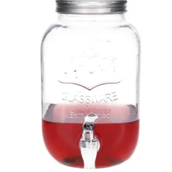 Alessandro Drankdispenser Pina met kraantje - 3,8L - glas - 25 cm