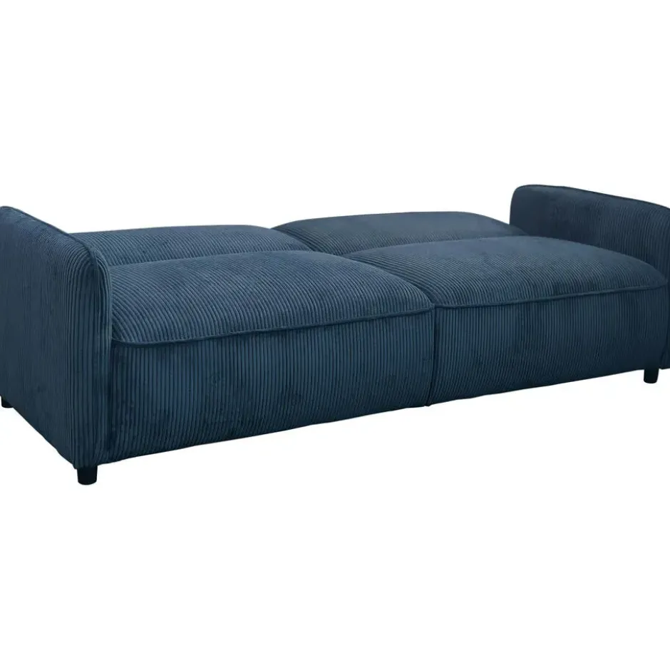 Alicia-Slaapbank 3-zitter in ribfluwelen blauw