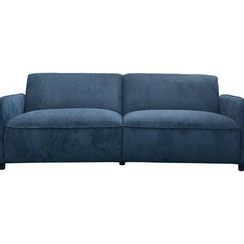 Alicia-Slaapbank 3-zitter in ribfluwelen blauw