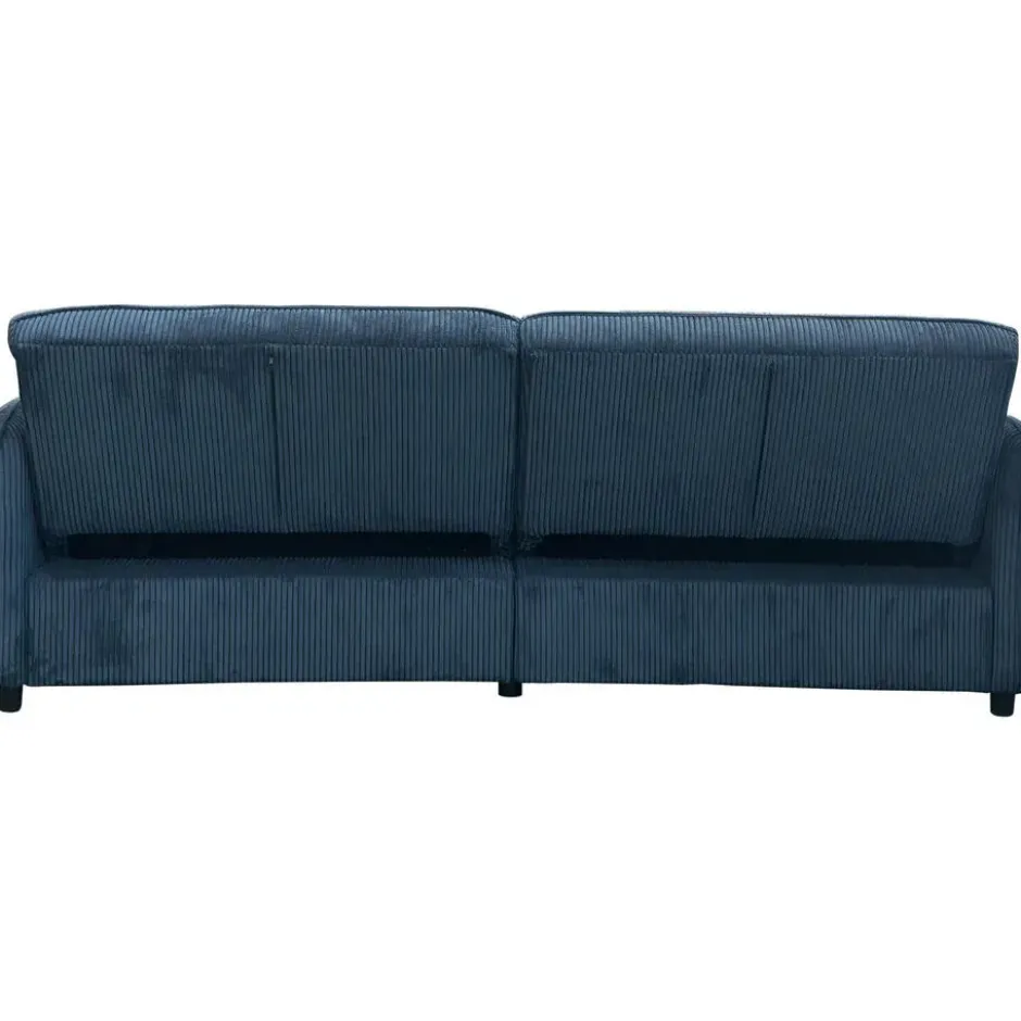 Alicia-Slaapbank 3-zitter in ribfluwelen blauw