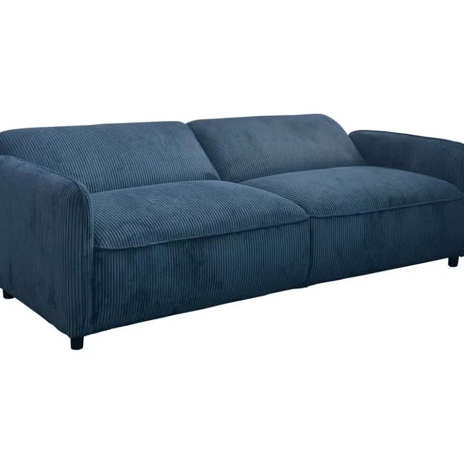 Alicia-Slaapbank 3-zitter in ribfluwelen blauw