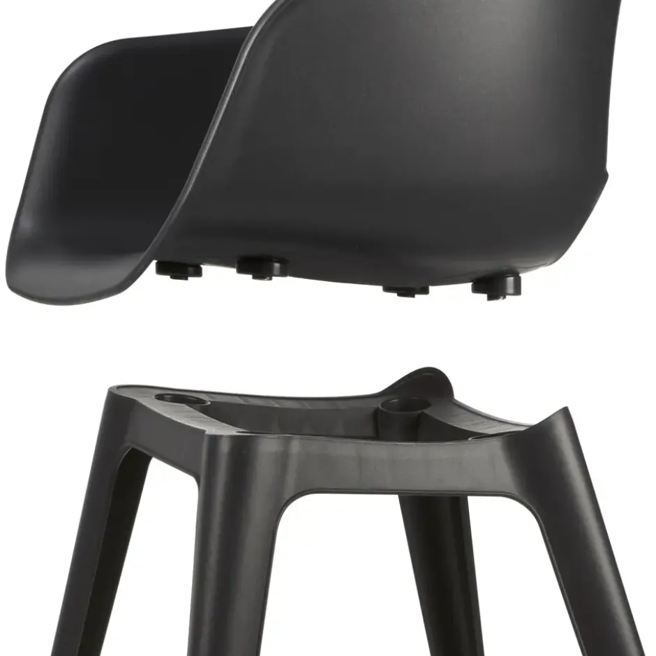 Allibert Tuinstoel Akola - grafiet (2 stuks )