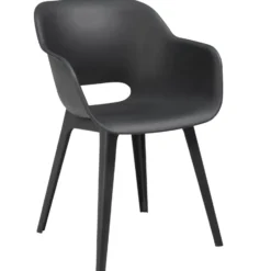 Allibert Tuinstoel Akola - grafiet (2 stuks )