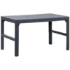 Allibert verstelbare tafel Lyon - grijs - 116x71,5x40/66 cm