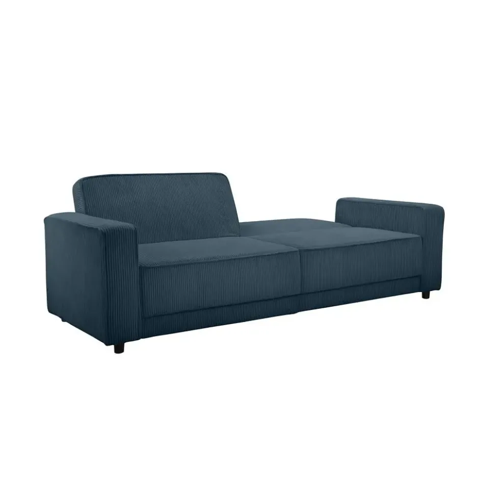 Allie - 3-zits slaapbank in blauw stof