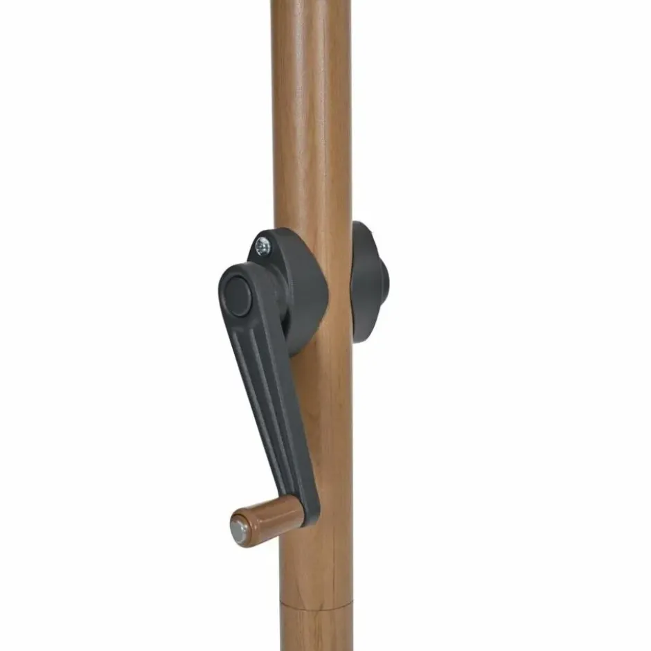 Aloha – stokparasol Ø200 cm – light teak look – palm forest