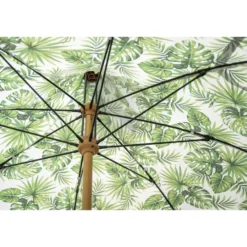 Aloha – stokparasol Ø200 cm – light teak look – palm green