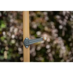 Aloha – stokparasol Ø200 cm – light teak look – palm green