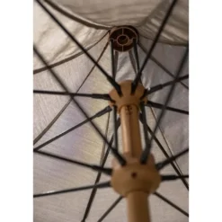 Aloha – stokparasol Ø200 cm – light teak look – taupe