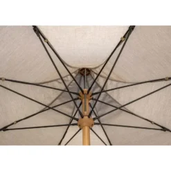 Aloha – stokparasol Ø200 cm – light teak look – taupe
