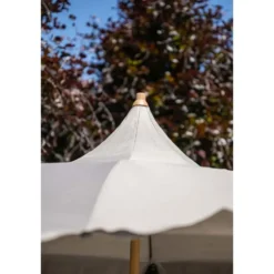 Aloha – stokparasol Ø200 cm – light teak look – taupe