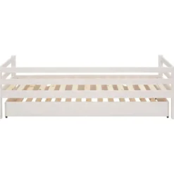 Alpi - Bed met bedlade 90x200 cm wit grenen