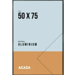 Aluminium Fotokader, Fotolijst met Formaat 50 cm x 75 cm, Plexiglas, Zwarte Rand