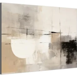 Aluminium Schilderij 120x80 cm Abstract - Kunst - Grijs