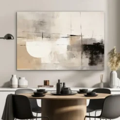 Aluminium Schilderij 120x80 cm Abstract - Kunst - Grijs