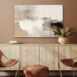 Aluminium Schilderij 120x80 cm Abstract - Kunst - Grijs