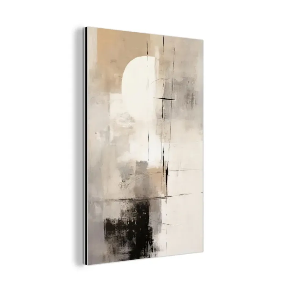 Aluminium Schilderij 40x60 cm Abstract - Kunst - Grijs
