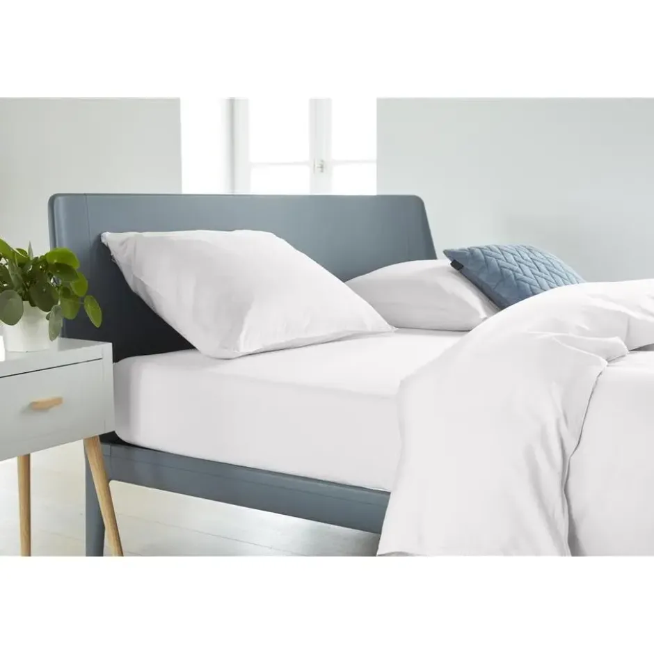 Ambiante Bamboo Cotton - Hoeslaken - 160x200 - Wit