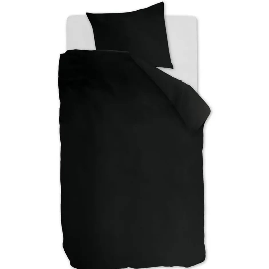 Ambiante Cotton Uni dekbedovertrek - 140x200/220 - Zwart