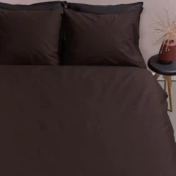 Ambiante Cotton Uni dekbedovertrek - 140x200/220 - Bruin