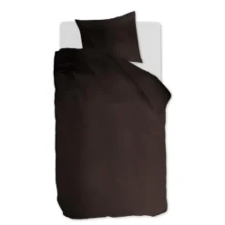Ambiante Cotton Uni dekbedovertrek - 140x200/220 - Bruin