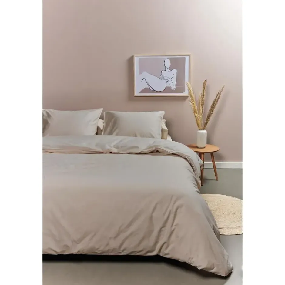 Ambiante Cotton Uni dekbedovertrek - 200x200/220 - Taupe