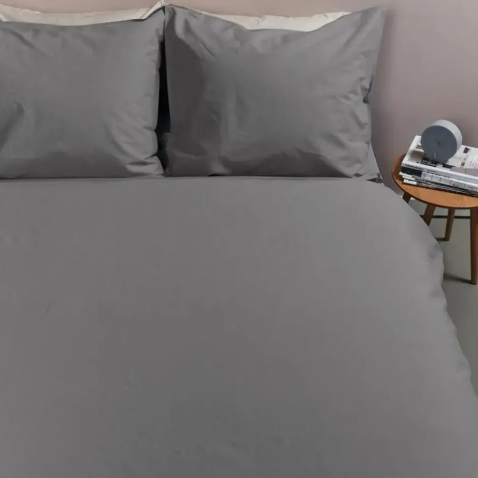 Ambiante Cotton Uni dekbedovertrek - 200x200/220 - Grijs