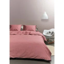 Ambiante Cotton Uni dekbedovertrek - 200x200/220 - Roze