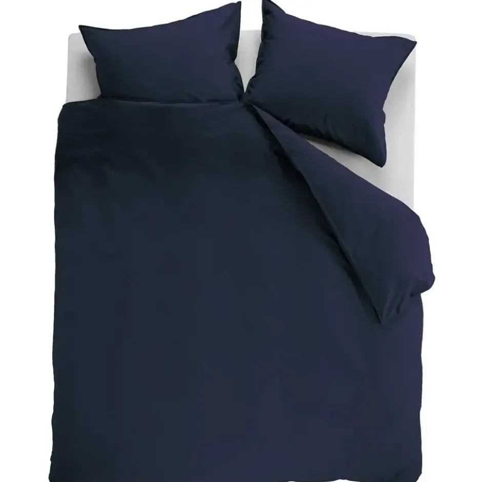 Ambiante Dekbedovertrek Uni Cotton Dark Blue-1-persoons (140 x 200/220 cm)