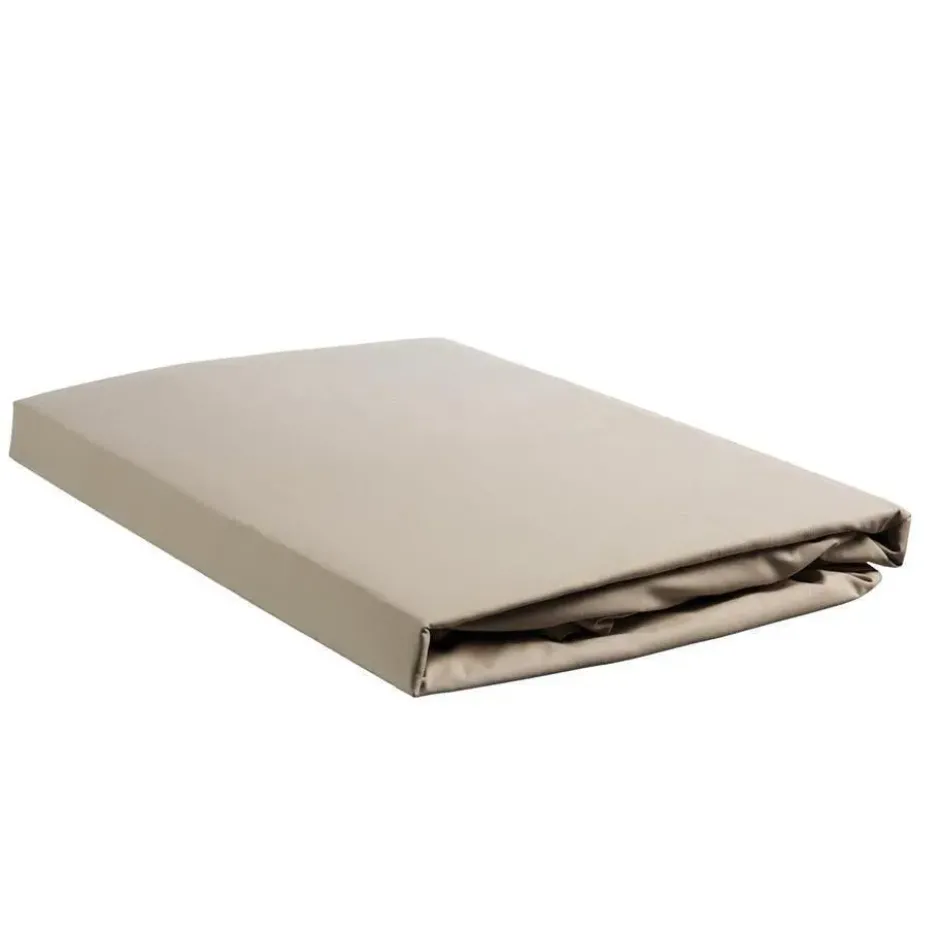 Ambiante Katoen - Hoeslaken - 160x200 - Taupe