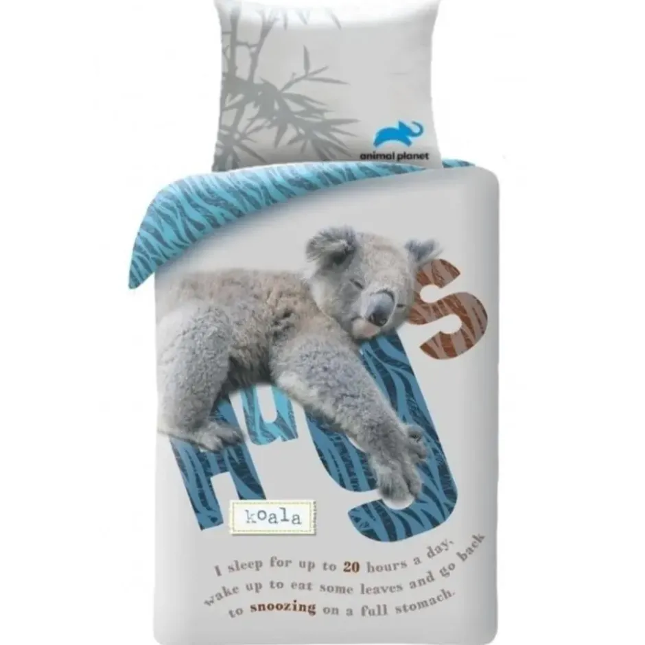 Animal Planet Dekbedovertrek Koala - Eenpersoons - 140 x 200 / 70 x 90 cm - Kat