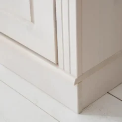 Anita - Schoenenkast met 3 kleppen in wit/natuurlijk grenen