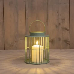 Anna Collection buitenlamp met kaars - groen - 15 x 18 cm - tuinlamp