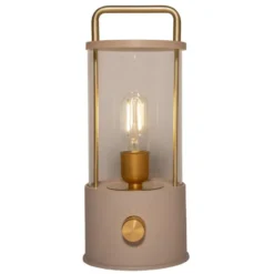 Anna Collection Camping tafellamp - beige - binnen en buiten