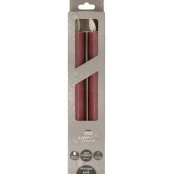 Anna Collection LED dinerkaarsen - 2x st - antiek roze - 23 cm